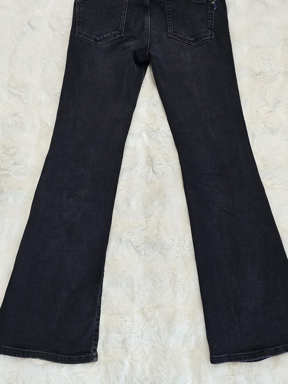 Pilcro Anthropologie Jeans Women 29 Dark Wash Flare Bootcut Mid Rise Stretch - Picture 8 of 10